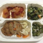 冷凍弁当「豚肉と根菜のピリ辛弁当」解凍後